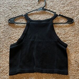 Fashion Nova Black Ribbed Crop Top